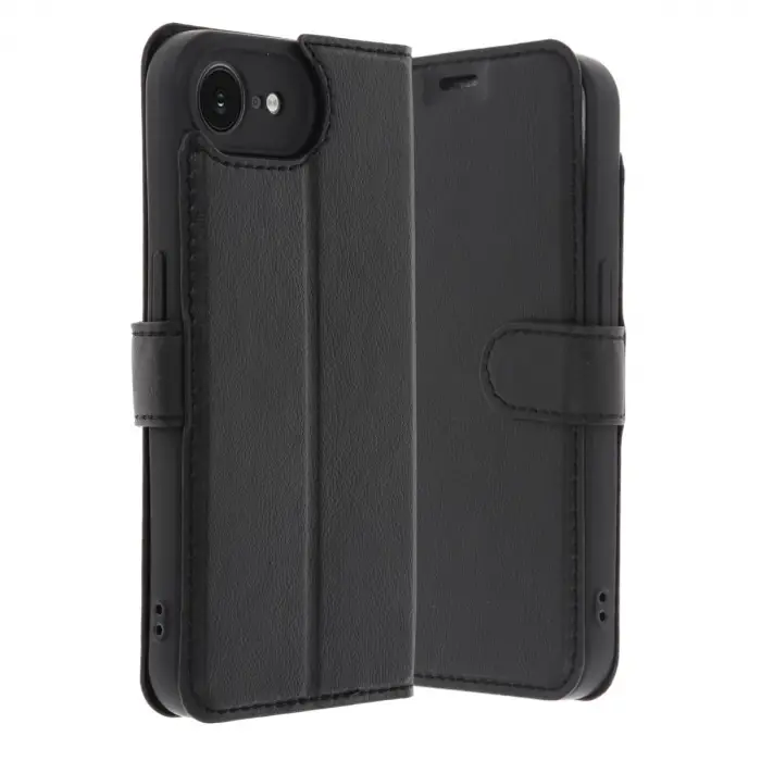 İphone 16e Kılıf Trend S Plus Kapaklı Kılıf - Siyah