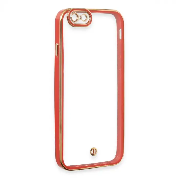 İphone 6 Kılıf Liva Lens Silikon - Kırmızı