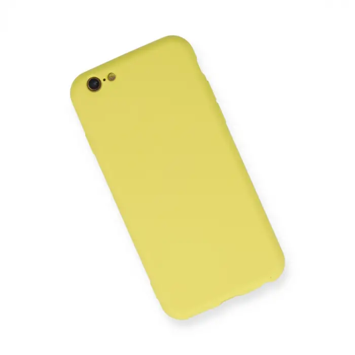 İphone 6 Kılıf Nano İçi Kadife Silikon - Sarı