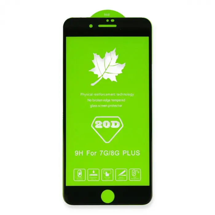 İphone 6 Plus 20d Premium Cam Ekran Koruyucu - Siyah