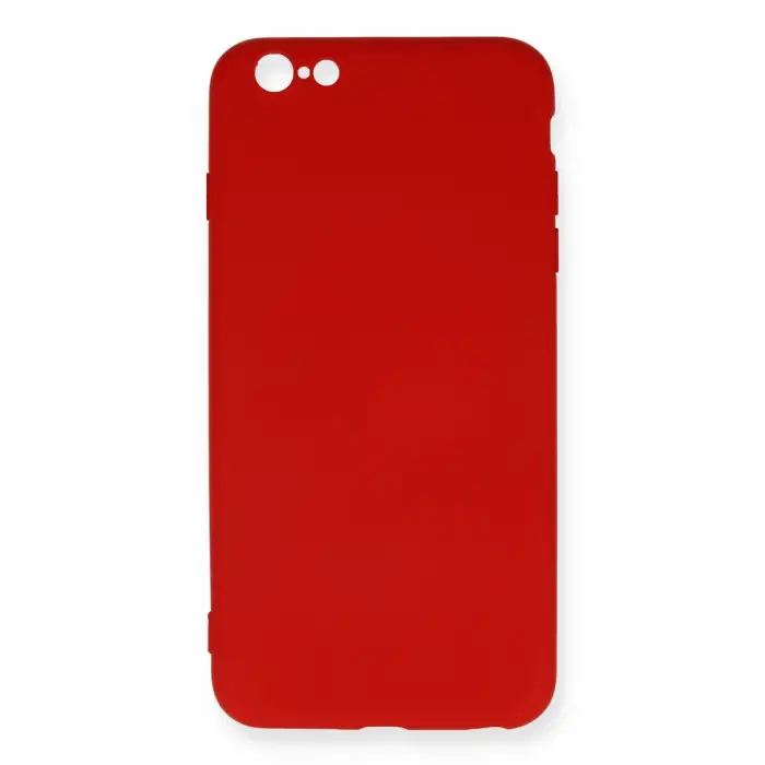 İphone 6 Plus Kılıf Nano İçi Kadife Silikon - Kırmızı