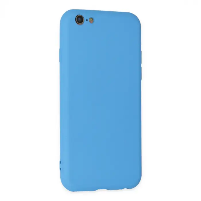 İphone 6 Plus Kılıf Nano İçi Kadife Silikon - Mavi