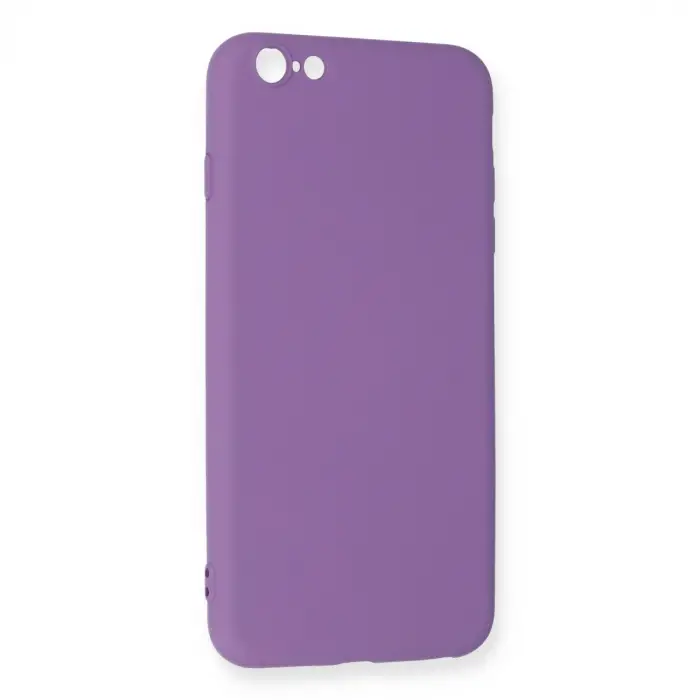 İphone 6 Plus Kılıf Nano İçi Kadife Silikon - Mor