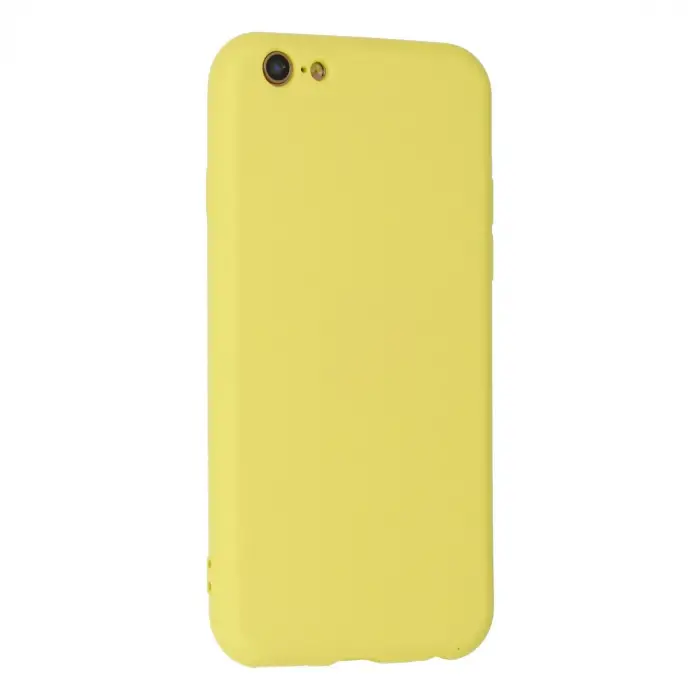 İphone 6 Plus Kılıf Nano İçi Kadife Silikon - Sarı