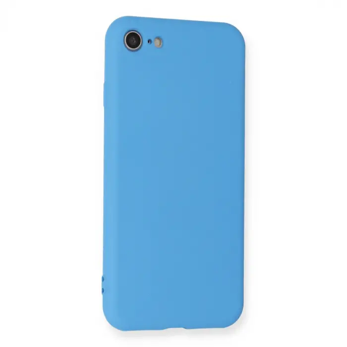 İphone 7 Kılıf Nano İçi Kadife Silikon - Mavi