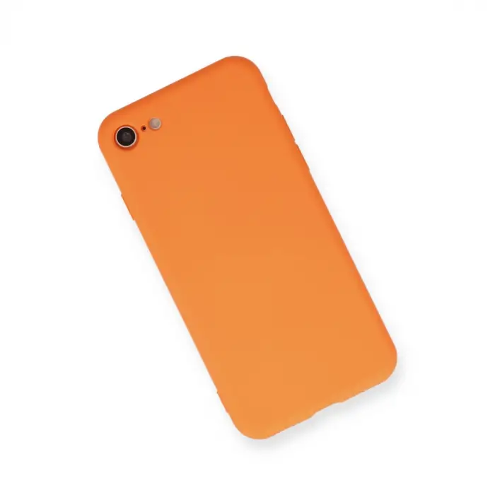 İphone 7 Kılıf Nano İçi Kadife Silikon - Turuncu