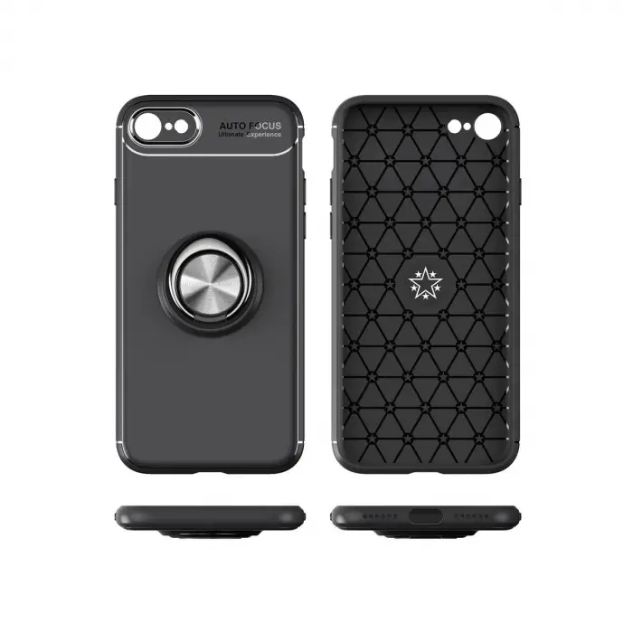 İphone 7 Kılıf Range Yüzüklü Silikon - Kırmızı