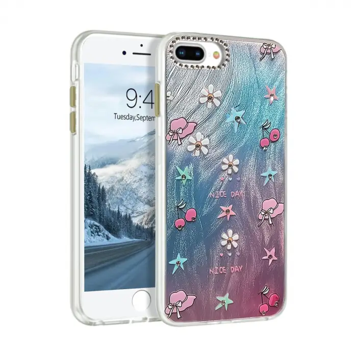 İphone 7 Plus Kılıf Blade Aynalı Desenli Kapak - Desen 4