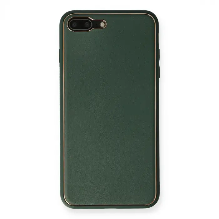 İphone 7 Plus Kılıf Coco Deri Silikon Kapak - Yeşil