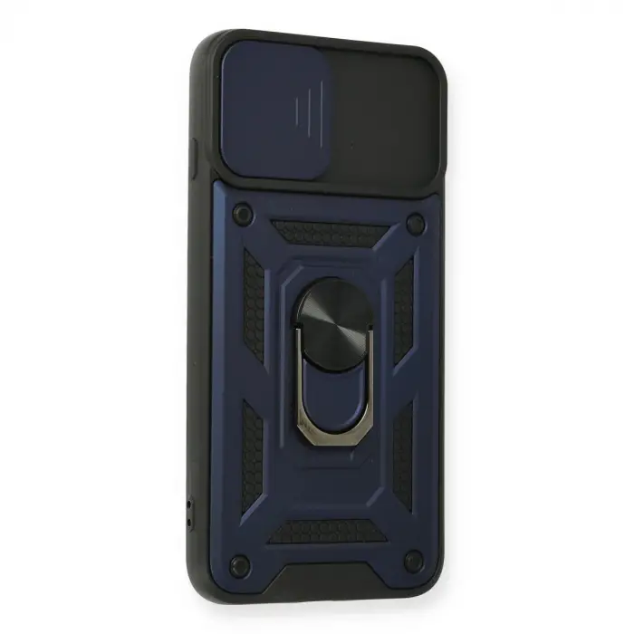 İphone 7 Plus Kılıf Pars Lens Yüzüklü Silikon - Lacivert