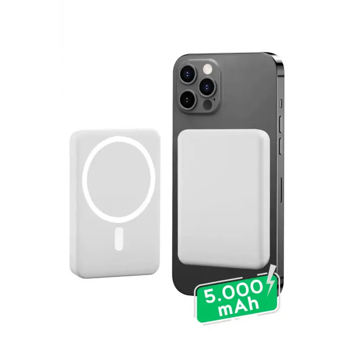 Iphone Uyumlu 5000 Mah Wireless Magsafe Batarya-kablosuz Şarj Powerbank