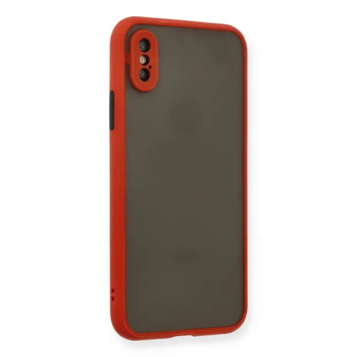 İphone X Kılıf Montreal Silikon Kapak - Kırmızı