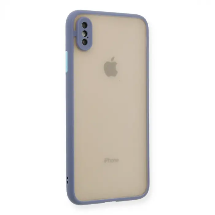 İphone Xs Max Kılıf Montreal Silikon Kapak - Gri
