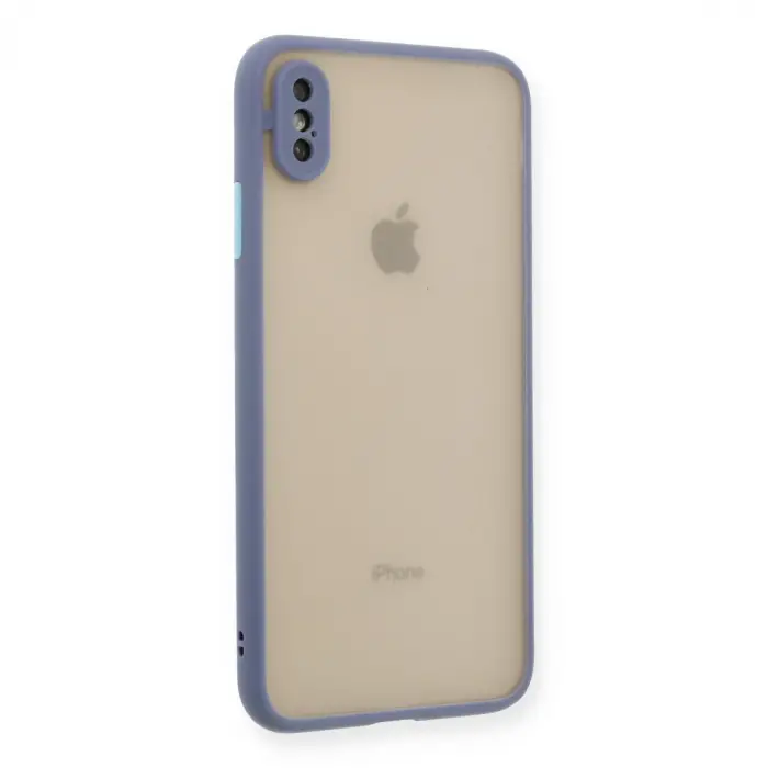 İphone Xs Max Kılıf Montreal Silikon Kapak - Gri
