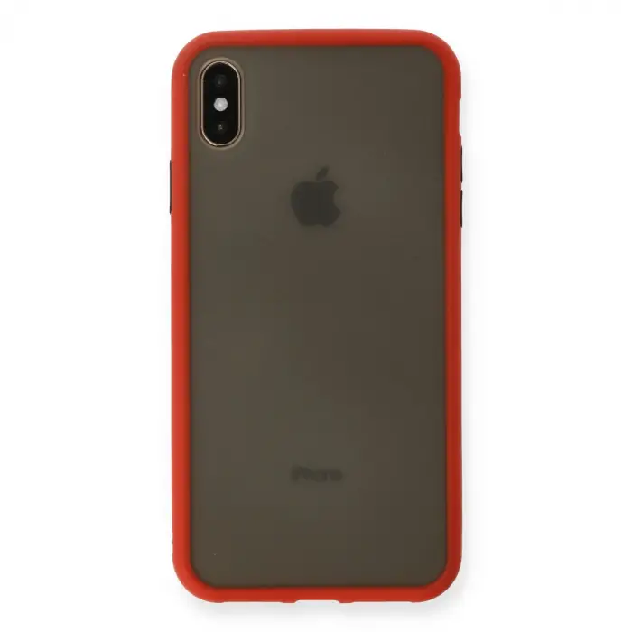 İphone Xs Max Kılıf Montreal Silikon Kapak - Kırmızı