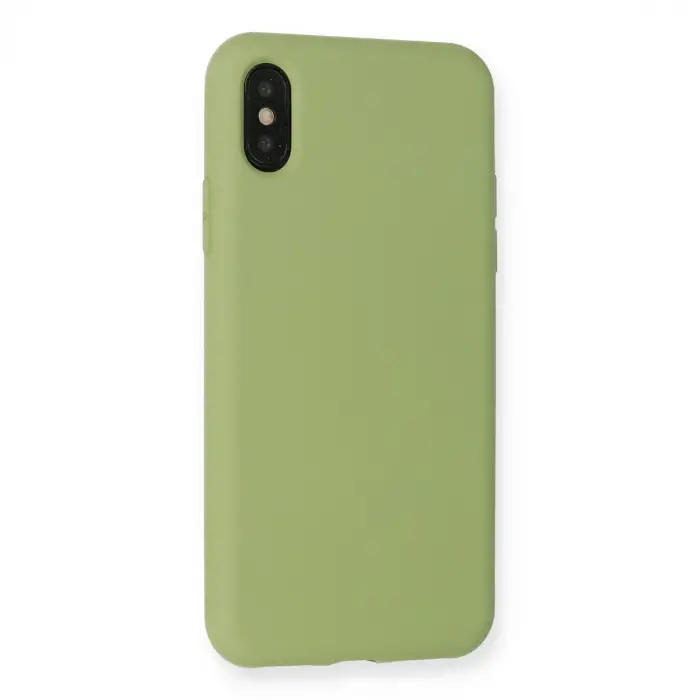 İphone Xs Max Kılıf Nano İçi Kadife Silikon - Yeşil