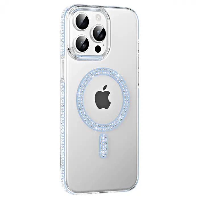 Joko Apple İphone 14 Pro Max Move Taşlı Magsafe Kapak - Mavi