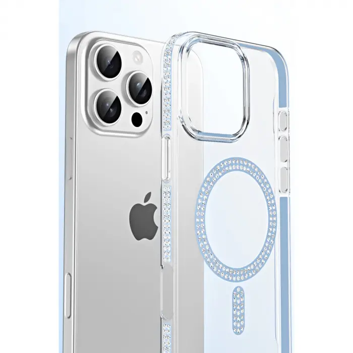 Joko Apple İphone 14 Pro Max Move Taşlı Magsafe Kapak - Natural Grey