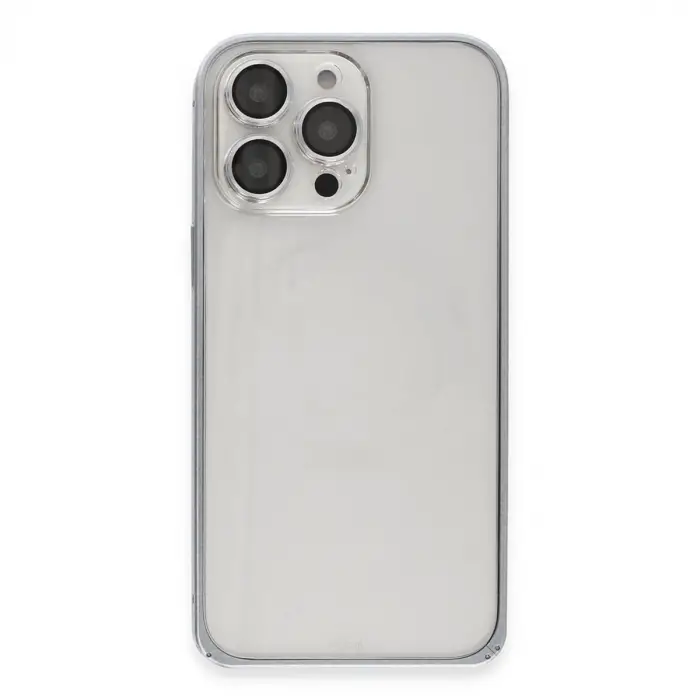 Joko Apple İphone 15 Pro Metal Bumper Mat Kapak - Gri