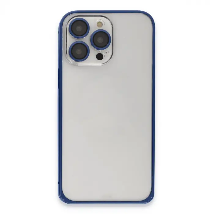 Joko Apple İphone 15 Pro Metal Bumper Mat Kapak - Lacivert