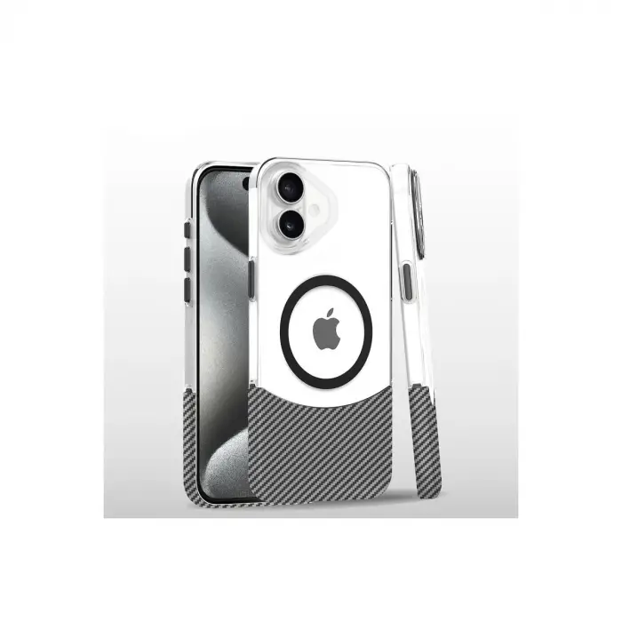 Joko Apple İphone 16 Plus Carbon Puzzle Magsafe Kapak - Beyaz