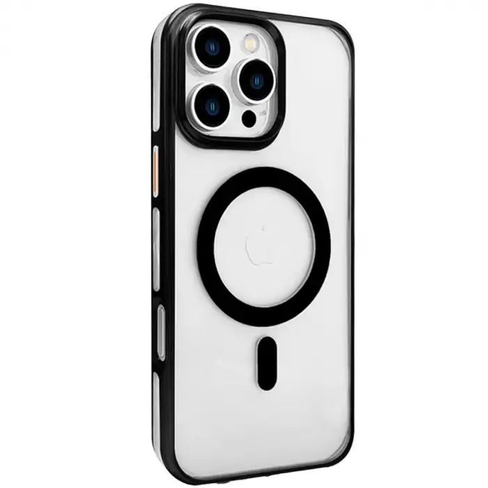 Joko Apple İphone 16 Pro Max Gleam Pc Sert Magsafe Kılıf - Şeffaf-siyah