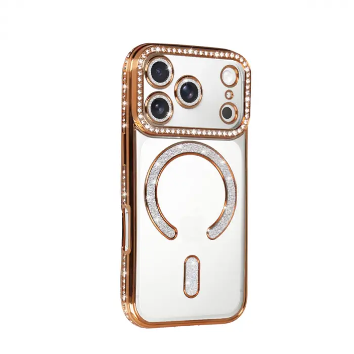 Joko Apple İphone 17 Pro Max Joke Simli Magneticsafe Kılıf - Turuncu