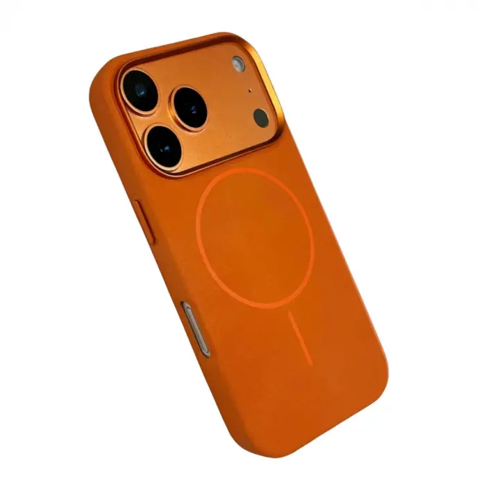 Joko Apple İphone 17 Pro Max Luno Deri Magsafe Kapak - Turuncu