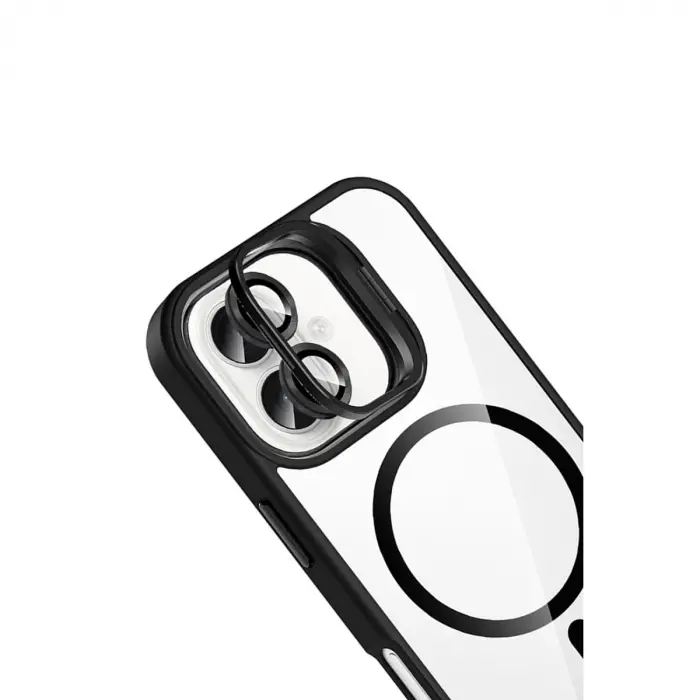 Joko Apple İphone 17 Remim Lensli Magsafe Standlı Kapak - Siyah