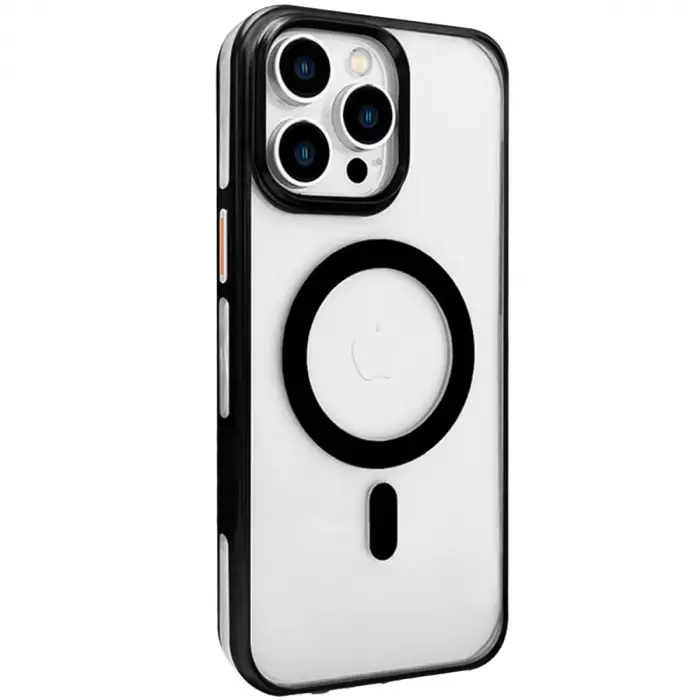 Joko İphone 15 Pro Gleam Pc Sert Magsafe Kılıf - Şeffaf-siyah