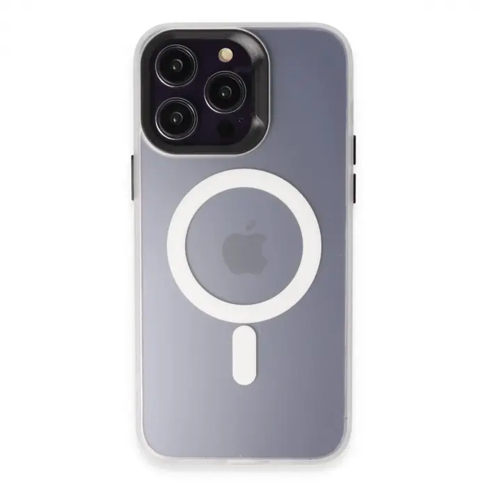 Joko İphone 15 Pro Max Kılıf Mateks Magsafe Kapak - Beyaz