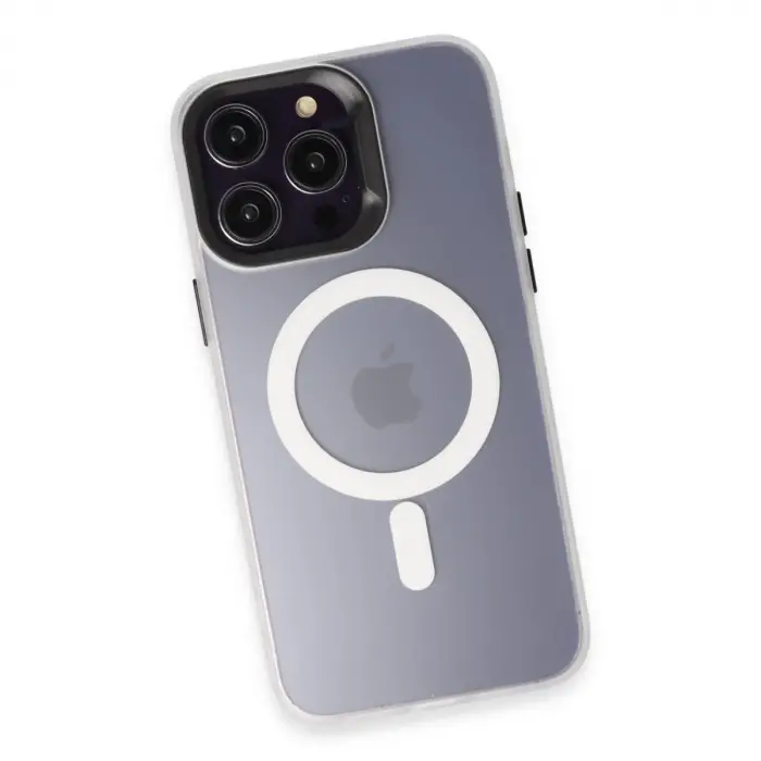 Joko İphone 15 Pro Max Kılıf Mateks Magsafe Kapak - Beyaz