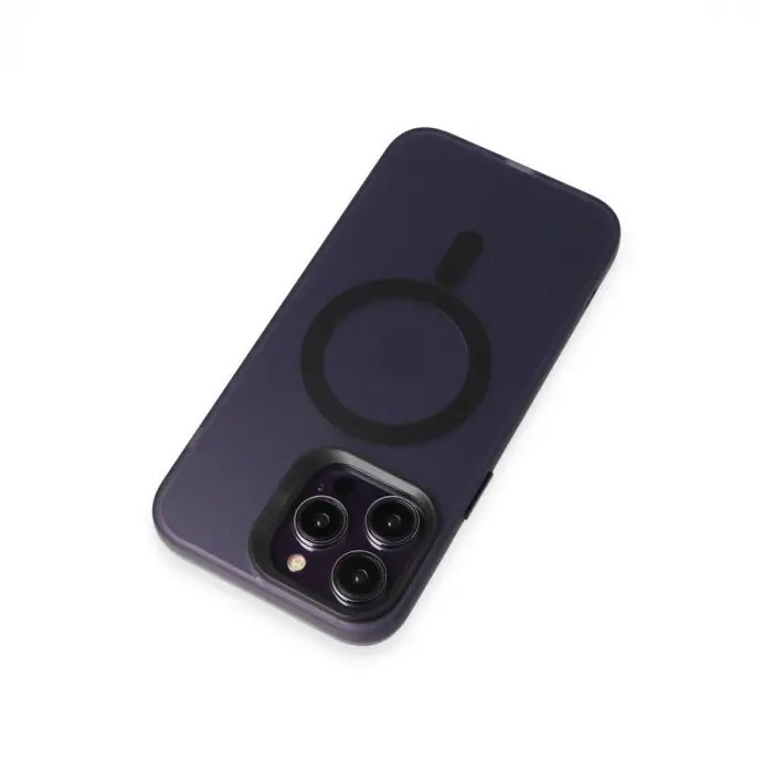 Joko İphone 15 Pro Max Kılıf Mateks Magsafe Kapak - Derin Mor
