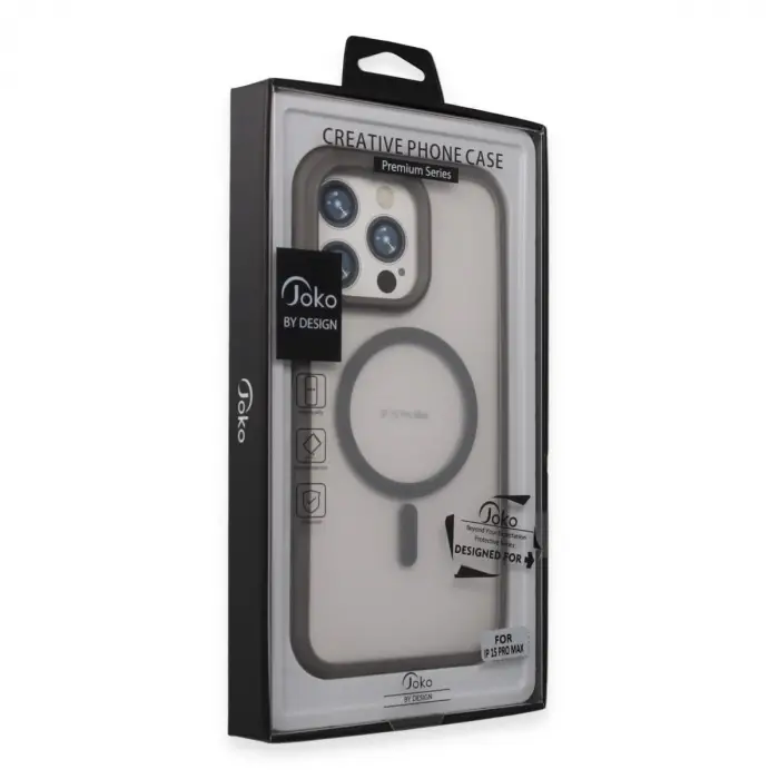 Joko İphone 15 Pro Max Toras Airbag Magsafe Kapak - Titan Gri