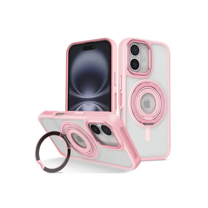 Joko İphone 16 Banza Magsafe Standlı Kapak - Pembe