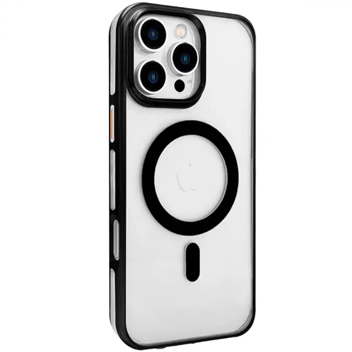 Joko İphone 16 Pro Gleam Pc Sert Magsafe Kılıf - Şeffaf-siyah