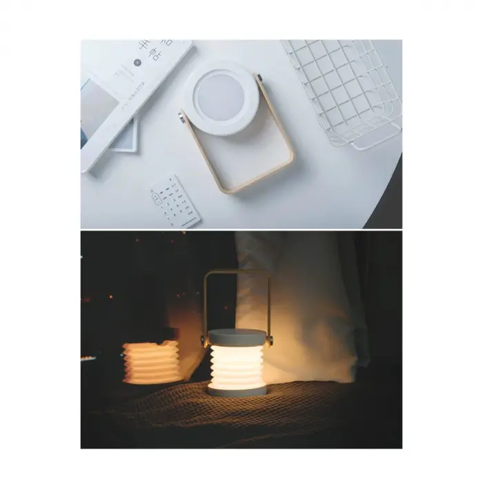 Jp-dld Kamp Lambası Görünümlü Dekoratif Gece Lambası - Beyaz