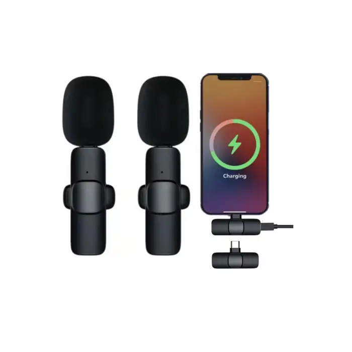 K9 Type-c Uyumlu Mikrofon - Siyah