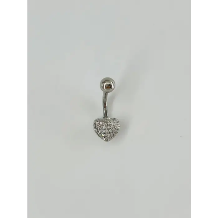 Kalp Detaylı Göbek Piercing - Pg0052