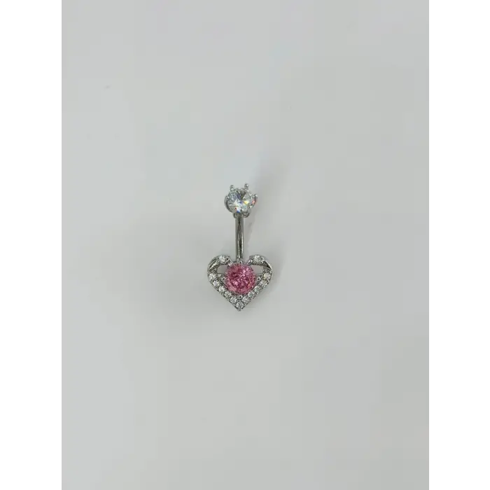 Kalp Detaylı Göbek Piercing - Pg0127