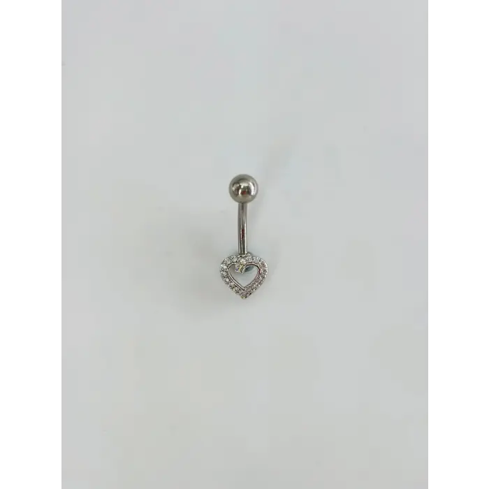 Kalp Detaylı Göbek Piercing - Pg0145
