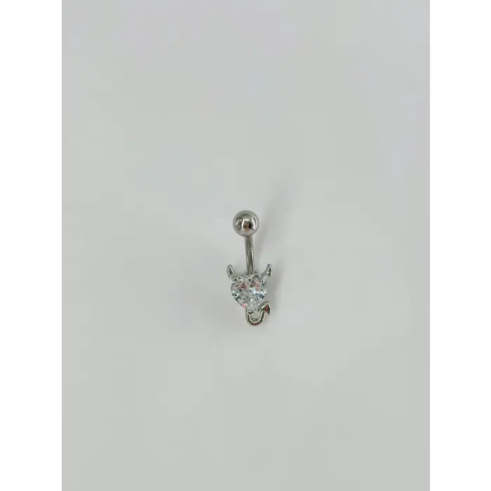 Kalp Detaylı Göbek Piercing - Pg0065