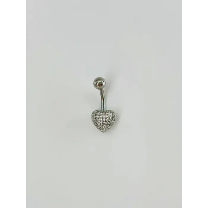 Kalp Detaylı Göbek Piercing - Pg0084