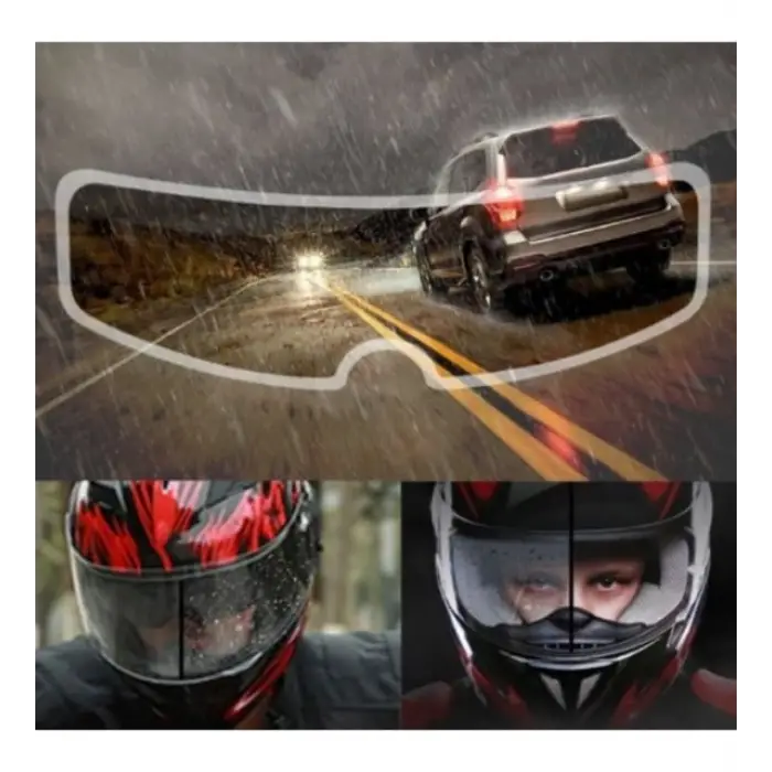 Kask Vizörü İçin Yağmur Ve Buğu Engelleyici Film