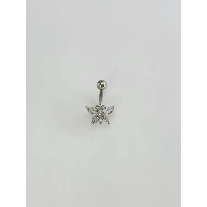 Kelebek Detaylı Göbek Piercing - Pg0130