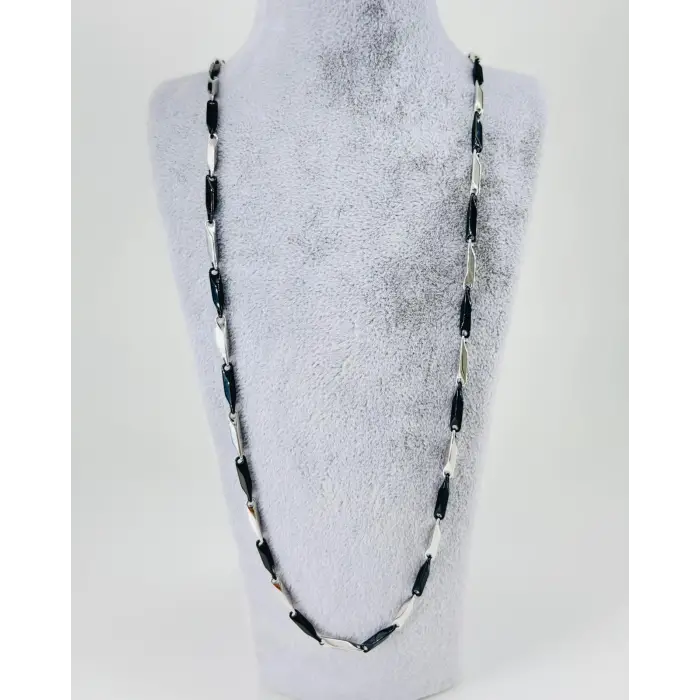 Rodyum Çelik Erkek Kolye 60 Cm - Ekl0025