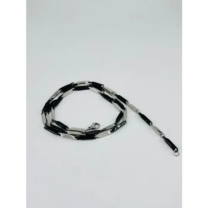 Rodyum Çelik Erkek Kolye 60 Cm - Ekl0028