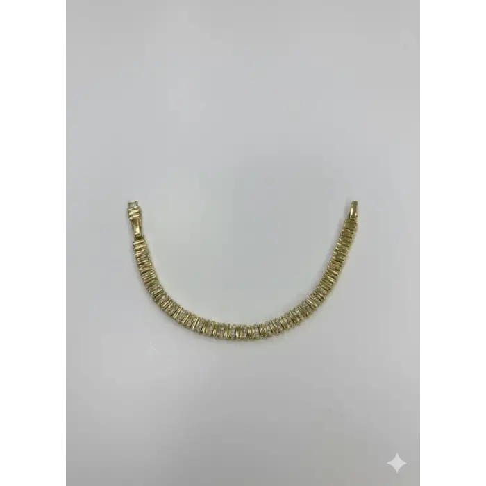 Köşeli Tasarım Taşlı Cm Bileklik