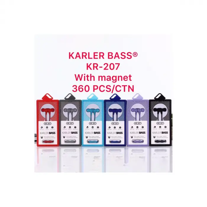 Kr-207 Mıknatıslı Kablolu Kulaklık - Kırmızı