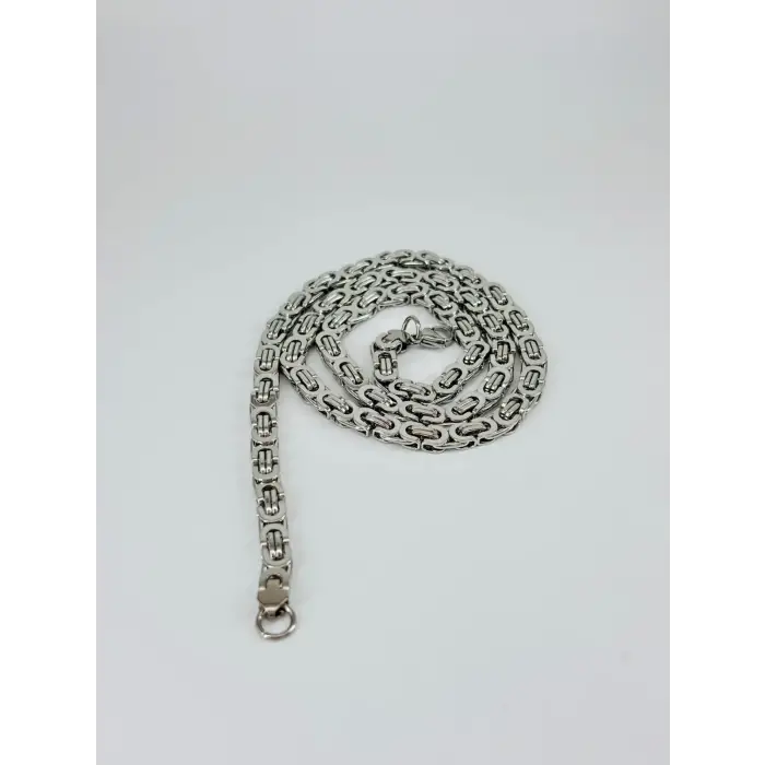 Rodyum Çelik Erkek Kolye 60 Cm - Ekl0050